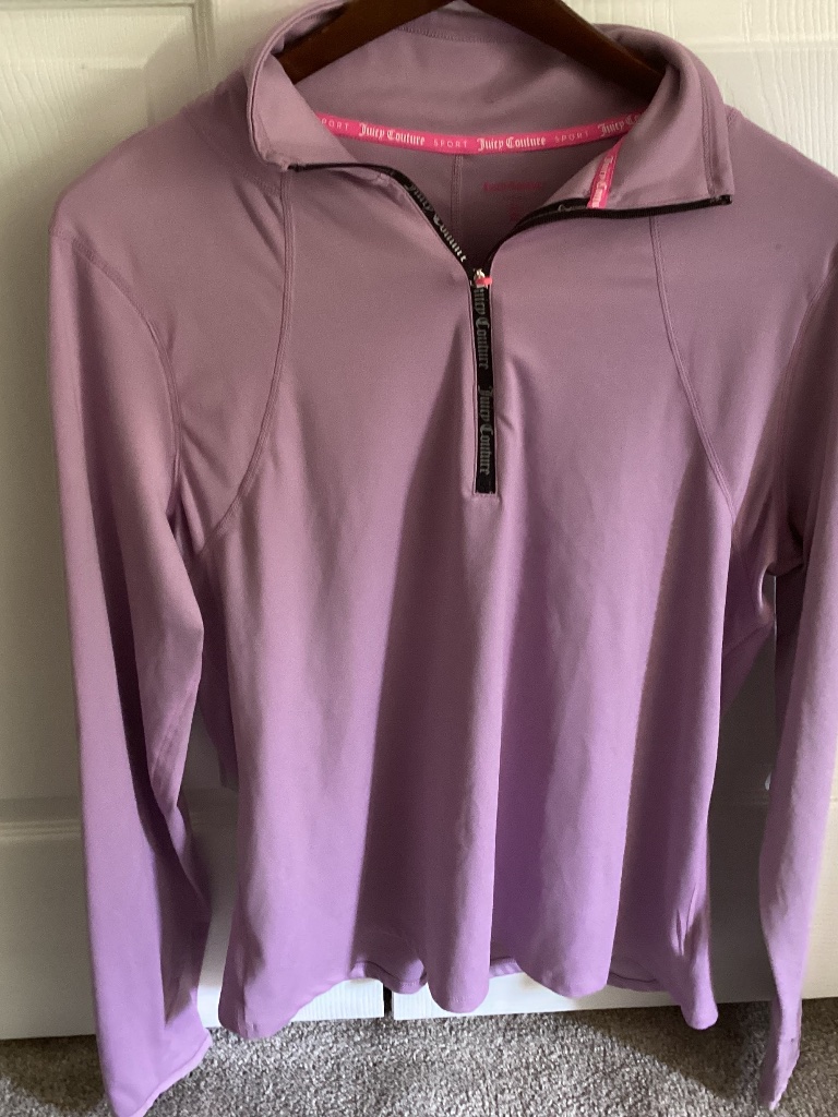Ladies Juicy Couture Lavender 1/4 Zip Thumbholes Jacket Size Xxl